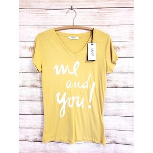 ⚡ NWT ⚡Liu Jo ⚡Me And You Tee ⚡Mustard Yellow